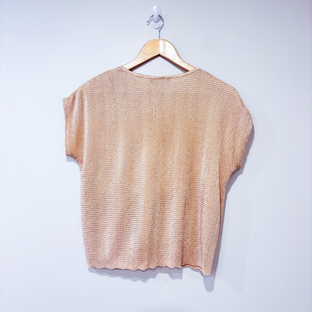 LANA LEE Vintage gold stretch top - Picture 5 of 5